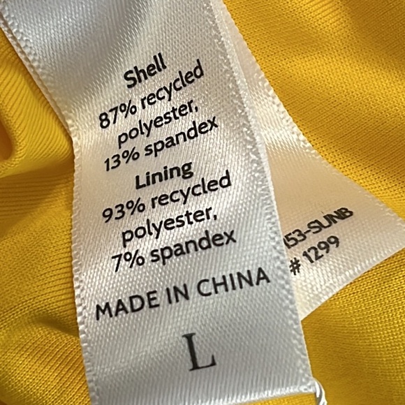 NWT Andie Swim Yellow L The Marina Top SUNB Racerback Swimsuit Top - Picture 8 of 11